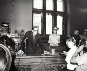 Nicu Ceausescu in timpul procesului