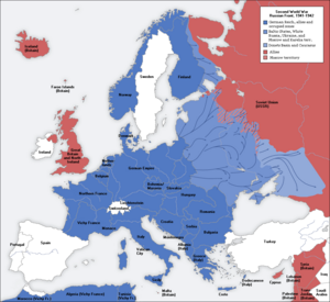 Harta de influenta a Germaniei in al II-lea Razboi Mondial