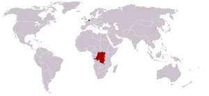 Harta posesiunilor coloniale ale Belgiei