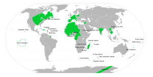 Harta posesiunilor coloniale franceze